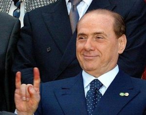 Silvio Berlusconi signing