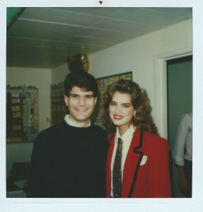 Joe Toplyn with Brooke Shields at "Late Night with David Letterman"