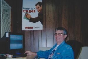 Joe Toplyn in his "Monk" office