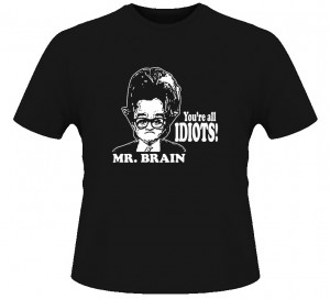 T-shirt of Jay Leno as Mr. Brain