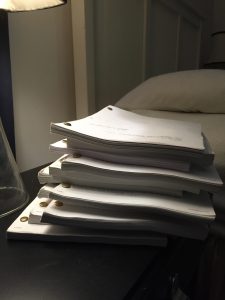 A big pile of movie scripts