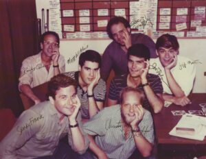 "Late Night" writing staff in Sept. 1984