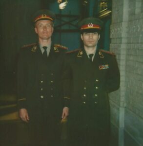 Steve ODonnell and Joe Toplyn as Soviet generals at "Late Night with David Letterman"